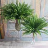 装飾花 1 PC 人工リアルな大型シルクシダガラス緑の草家の装飾花ラテックスリアルブライダルウェディングブーケ
