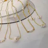 Hanger Kettingen WILD GRATIS Trendy Barokke Parel Voor Vrouwen Roestvrij Stalen Kettingen Elegante Esthetische Accessoires Sieraden