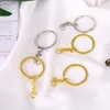 Anahtarlıklar 5 adet gümüş kaplama metal boş bafak Anahtarlama Anahtar zincir bölünmüş halka Keyfob anahtar tutucu halkalar kadınlar erkekler diy zincir aksesuarları