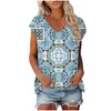 Vrouwen T-shirts Voor Vrouwen Womens Korte Mouw Tops Dressy Zomer V-hals Casual Trendy Blouses Tees Mode Vrouw 2023 Kleding