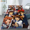 Conjuntos de cama Suzumiya Haruhi No Yuuutsu Anime 1 capa de edredom 2 fronhas conjunto de tecido de poliéster família menino criança