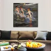 Spanish Canvas Art Children at The Beach Joaquin Sorolla Y Bastida Painting Hand Painted Impressionist Artwork Living Room Decor