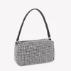 Sacs de soirée créateur de mode cristal sac à main dame petit diamant Bling sac avec poignée en cuir luxe femmes oreiller épaule