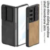 PU lederen hoesjes voor Samsung Galaxy Z Fold 5 Case Schuifraam Push Lensbescherming Flim Screen Cover