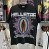 Designer modekläder T-shirts Tshirts American Street Hellstar Summer T-shirt Casual Lös rund hals Mångsidig kortärmad par Rock Hip hop