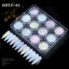 Nail Glitter 12st set Nail Glitter Pulver Damm Iriserande Flakes Paljetter Guld Silver Super Shining Paillette Nail Art Manikyr Dekorationer 230705