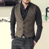 Hommes Gilets D'affaires Décontracté Rétro Personnalité Costume Gilet Style Britannique Élégant Gentleman Professionnel Mince Beau Simple Poitrine 230705