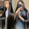 26Inch 13X6 HD Lace Frontal Wig Human Hair Straight 150 Density Pre Plucked Closure For Women