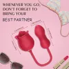 Vibratoren 3 in 1 Rose Toy Vibrator für Frau Zunge lecken Klitorisstimulator Stoßender G-Punkt-Dildo Klitoris-Nippel-Licker Frauenwaren 230706