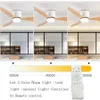 Modern Led Ceiling Fan Without Lights DC Motor 6 Speeds Timing Fans Low Floor Loft Remote Control Decorative Fan With Light