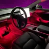 Firma New Tesla Model 3 Y Interni RGB Neon Luci ambientali Car Center Console Cruscotto Foot-Well Lighting APP Control LED Strip Light HKD230706