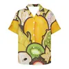 Heren Casual Shirts Fruit Patroon Feestdagen Drankjes Toetje Strand Winkel Kleding Unisex Hawaiiaans Shirt 2023 T-shirt Top Mannen Huisdier Kleding Zomer