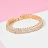 Strang Hohe Qualität Mode Temperament Goldene Zirkon Armband Für Frauen/mädchen Hochzeit Schmuck SL-022