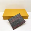 Klasik Stil Çanta Kredi Kartı Cüzdan Paket Para Paketi Fransa Tasarımcı Cüzdanları Kahverengi Damalı Deri Banka Kart Paketi Mini Cüzdanlar Debriyaj Çantası