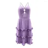 Vestidos casuales Sexy Sweet Girl's Dress Mujer Summer Camis Robe Hollow Out Lady's Party Vestidos Mujeres Backless