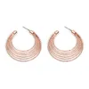 Boucles d'oreilles créoles rondes multi-niveaux personnalité mode tempérament polyvalent dames cadeau