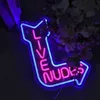 Sign LED Live Nudes Light Signs Bedroom Office Wall Decor Party Decorations Neon Signage Art HKD230706