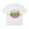 T-shirt da uomo Mens Designer Rhude TShirt T-shirt di lusso T-shirt di marca di moda Uomo Donna Manica corta Estate Casual Streetwear Top Abbigliamento Abbigliamento x0706