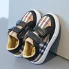 Sneakers Enfants Fashion Plaid toile Chaussures filles garçons plates bébé baskets pu patchwork Casual Shoes Lightweight Kids Sneakers 230705