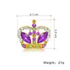 Pins Brooches New Crystal Rhinestone Princess Queen Crown Brooch Pin Tiara For Women Girls Party Banquet Birthday Drop Deli Dhesf