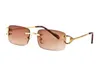 occhiali da sole sportivi moda rossa per uomo occhiali corno di bufalo unisex occhiali da sole senza montatura da donna montatura in metallo oro argento montatura occhiali lunette