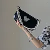 Sacs de soirée Designer sous les bras sac 2023 été PU papillon motif perle chaîne brillant laque cuir une épaule bandoulière