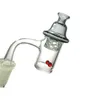 Full Weld 25mm Quartz Banger With Glass Cyclone Spinner Carb Cap Ruby Terp Slurper Pearl - 10mm 14mm Male Frosted Joint For Glass Rig Bong