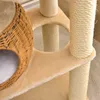 Tiragraffi per gattini con topo giocattolo Lettino di livello superiore per rilassarsi Scratch Sisal per giocare