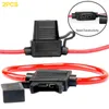 New 10Pcs Car Mini Blade Adapter Fuse Holder In Line Splash-proof for 12V 30A Wire Cutoff Switch Socket Damp Proof Splash