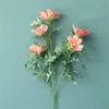 Decorative Flowers Artificial Silk Fake Daisy Chrysanthemum Leaf Floral Wedding Party Home Decor 64cm 5 Heads Pos Prop