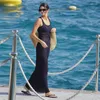 Vestidos Casuais Malha Transparente Vestido Maxi Sem Mangas Longo Feminino Festa na Praia Magro Vestido de Verão Verão Vestidos de Férias