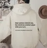 Erkek Hoodies Sweatshirtler Sevgili Kişi Arkamdaki Hoodie Kişiselleştirilmiş Kişisel Mesaj Hoody Ruh Sağlığı Farkındalığı Uzun Kollu Sweatshirt Sakilleri 230705