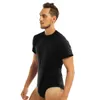 Costumi da bagno da uomo Catsuit costume da bagno di un pezzo ginnastica stampa Biforcazione Tshirt pigiama da uomo 230705