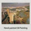 Leinwandkunst, Turm der Sieben, Pont Alhambra, Granada, Joaquin Sorolla, Gemälde, handgefertigtes figuratives Kunstwerk, hochwertige Wanddekoration