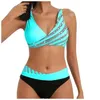 Maillot de bain pour femme Bikini fendu avec des coussinets de soutien-gorge sexy estampillés et pas de maillot de bain en acier tenues de plage pour les femmes