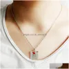 Pendant Necklaces New Birthstone Necklace Women 12 Zodiac Constellations Stainless Steel Dog Tag Sier Chain For Men S Birthday Fashi Dh5Rc