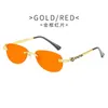 Mode Carti Top Sonnenbrille Karte Familie Diamant eingelegt personalisierte Sonnenbrille Damen lila Goldblume Metallbein runde Brille mit Originalverpackung
