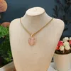 Hängsmycke Halsband 60 cm Naturligt rosékvartshalsband Hjärtform Tigeröga Sten Berlocker för att göra DIY smycken festpresent