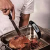 Digitale LCD Voedsel Thermometer Probe Opvouwbare Keuken Thermometer BBQ Vlees Oven Water Olie Temperatuur Test Tool C184