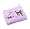 7 estilos Moda Kawaii Rosa Roxo Kuro mi Melody Moeda Bolsa Moeda Grande Capacidade Bolsa com Zíper Acessórios