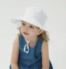 UPS Cappelli da pescatore per bambini Cappellino da sole per bambini in cotone 20 colori Cappellino da sole floreale solido per bambini Cappellino da sole per bambini Ragazzi Ragazze Estate Cartone animato Stile da spiaggia con corda a vento 7.6