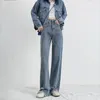 Jeans da donna Y2K Pantaloni da donna in denim strappato Harajuku moda coreana da donna Pantaloni da streetwear giapponesi larghi a vita alta vintage da donna