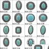 Anello solitario Anelli turchesi di alta qualità 112 Stili Vintage Natural Stone Fashion Costume Gemstone Female Male Jewelry Drop Delive Dhqlb