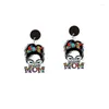 Boucles d'oreilles pendantes mignon autisme maman acrylique boucle d'oreille pour les femmes époxy écharpe MAMA bijoux cadeau