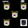 Nationalflaggen-Patch, Hakenschlaufe, Südkorea-Abzeichen, Armband, 3D-Aufnäher, zum Aufkleben auf Jacke, Rucksack, Aufkleber 325S