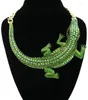 Choker Halloween Halsband Retro Stor Krokodil Set med Zircon Damkrage Kedja