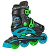 Inline Roller Skates Boy's 2n1 Adjustable Quad and Skate Combo Lightning Size 122 230706