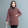 Frauenpelz 2023 Winter Imitieren Lammwolle Jacke Frauen Mode Lose Mittleren Alters Einreiher Verdicken Warme Mantel Weibliche Casual Tops