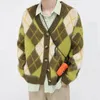 Pulls pour hommes IEFB coréen Chic col en v mâle tricot Cardigan contraste couleur Plaid simple boutonnage mâle pull automne hommes vêtements 9A6509 230706