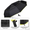 Parapluies Parasol Soleil Pluie Double Grand Parapluie Femmes Pliant Résistant Au Vent Grand Parapluie Hommes Anti-UV Parasol Parapluie Facilement Ranger